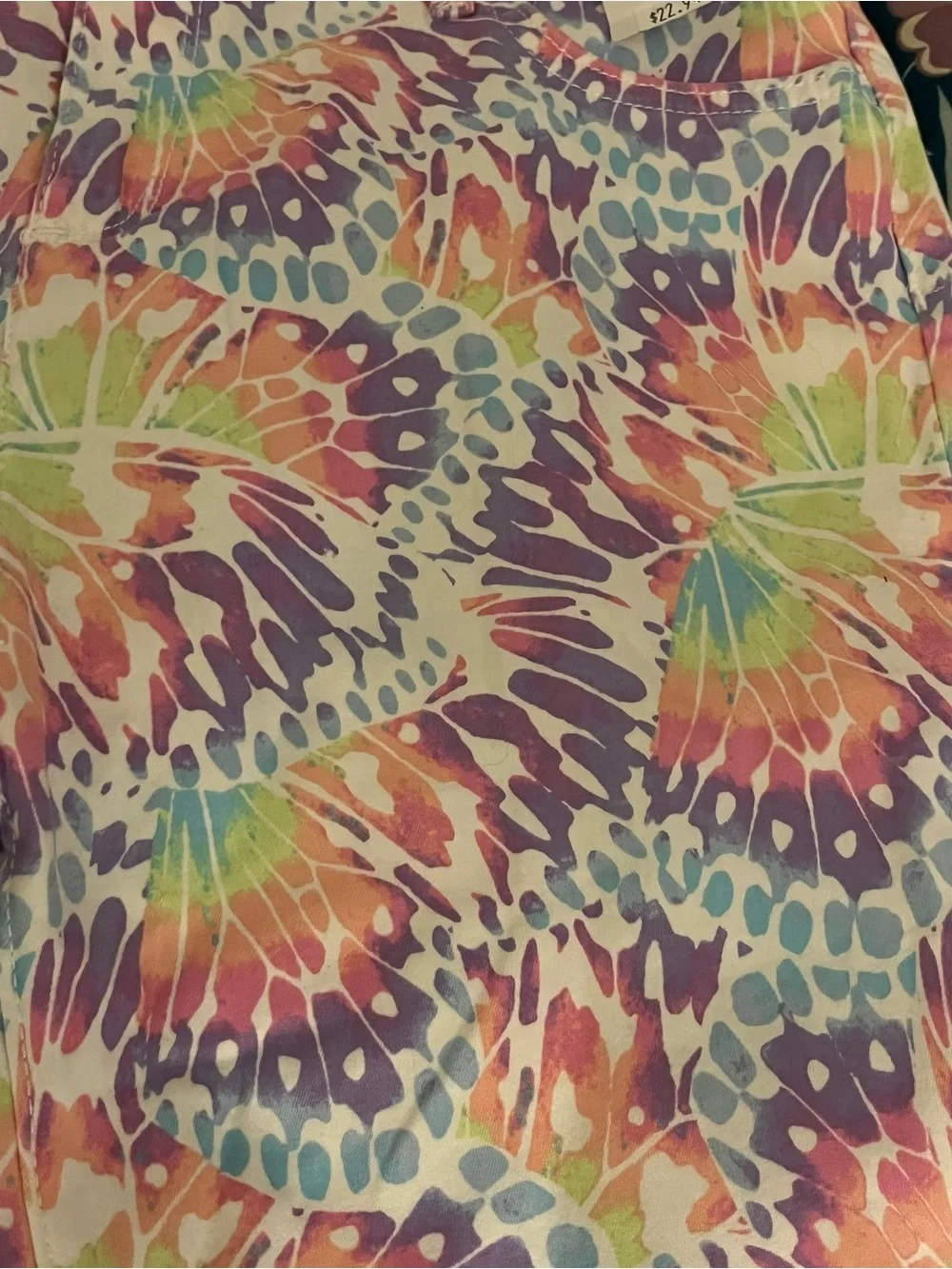 The Children's Place Pastel Rainbow Tie-Dye Bermuda Shorts Girls Size 16 NWT